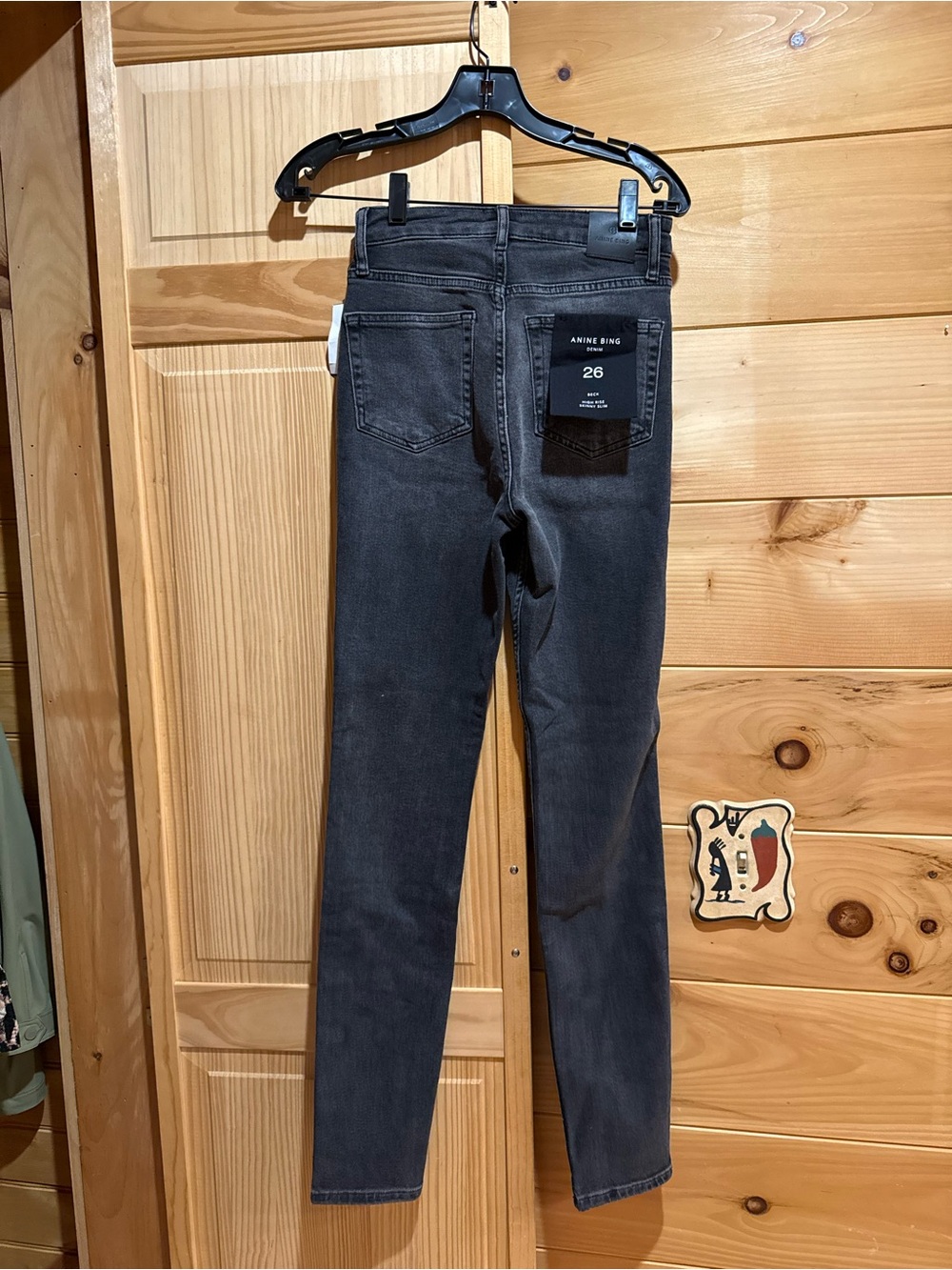 Anine Bing Women's Black Gray Slim Jeans